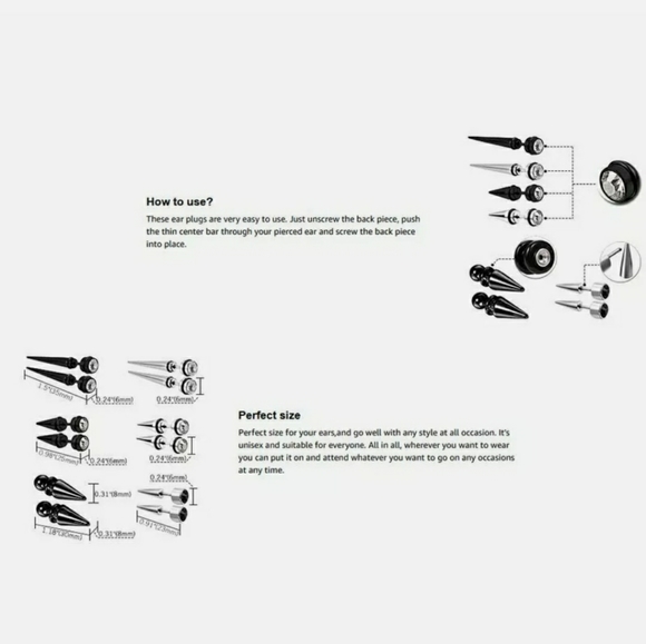 Funky Stainless steel earrings Body pier… - Picture 2 of 2